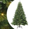 vidaXL Artificial Christmas Tree with 300 LEDs Green 210 cm PE and PVC