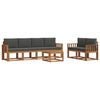 vidaXL Outdoor Sofa Set 7 pcs Natural and Anthracite