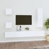 vidaXL 5 Piece TV Cabinet Set White Engineered Wood