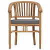 vidaXL Garden Chairs with Cushions 2 pcs Solid Teak Wood