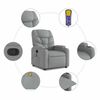 vidaXL Massage Recliner Chair Light Grey Fabric