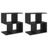vidaXL Bedside Cabinets 2 pcs Black 50x30x51.5 cm Engineered Wood