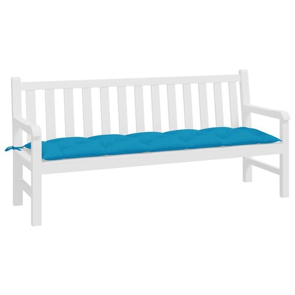 vidaXL Garden Bench Cushion Light Blue 180x50x7 cm Oxford Fabric