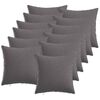 vidaXL Throw Pillow 12 pcs HEERLEN Light Grey 45 x 45 cm Fabric