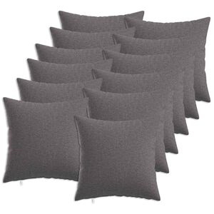vidaXL Throw Pillow 12 pcs HEERLEN Light Grey 45 x 45 cm Fabric