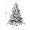 vidaXL Artificial Christmas Tree LED&Ball Set&Flocked Snow 180cm PVC&PE