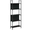 vidaXL Bookshelf 5-Tier Black 60.5x24x166.5 cm Engineered Wood