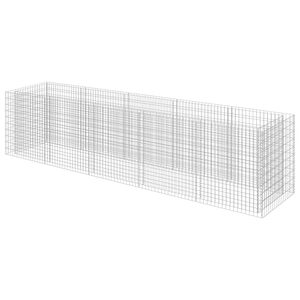 vidaXL Gabion Raised Bed Galvanised Steel 450x90x100 cm