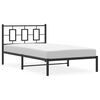 vidaXL Metal Bed Frame without Mattress with Headboard Black 107x203cm