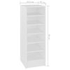 vidaXL Shoe Cabinet White 31.5x35x90 cm Engineered Wood
