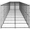 vidaXL Outdoor Dog Kennel Steel 26.62 m²