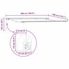 vidaXL Awning Manual White 5 x 3 m Metal