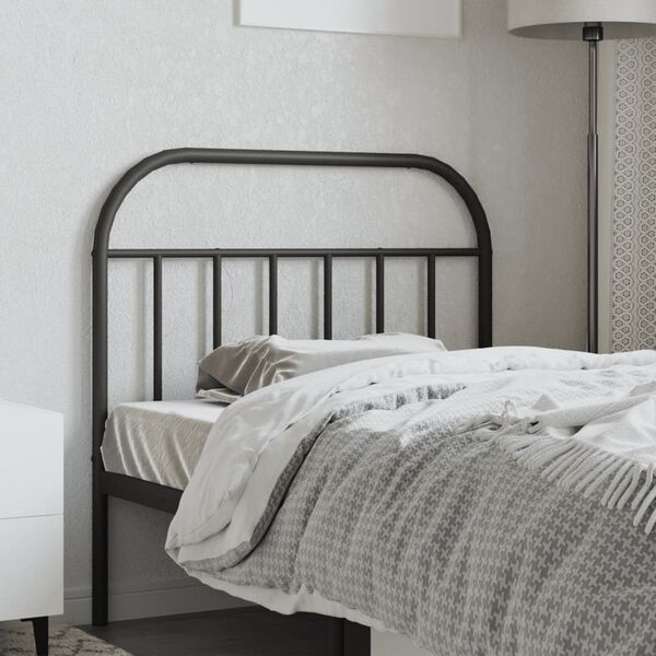 vidaXL Metal Replace Headboard Black 107 cm