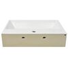 vidaXL Basin with Faucet Hole Ceramic White 60.5x42.5x14.5 cm