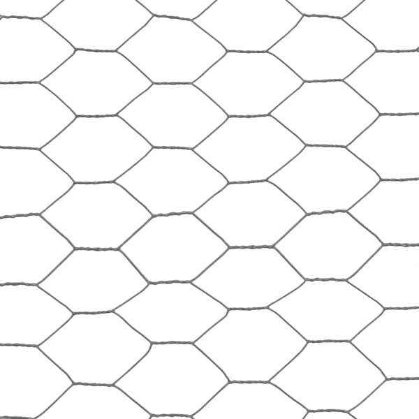 vidaXL Chicken Wire Fence Steel with PVC Coating 25x1 m Grey