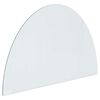vidaXL Fireplace Glass Plate Transparent 800 x 500 mm Glass
