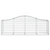vidaXL Arched Gabion Baskets 15 pcs 200x50x60/80 cm Galvanised Iron
