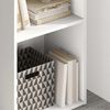 vidaXL 2-Tier Book Cabinet White 40x30x76.5 cm Engineered Wood