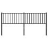 vidaXL Metal Replace Headboard Black 180 cm