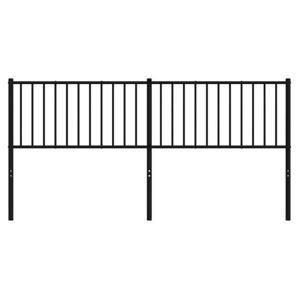 vidaXL Metal Replace Headboard Black 180 cm