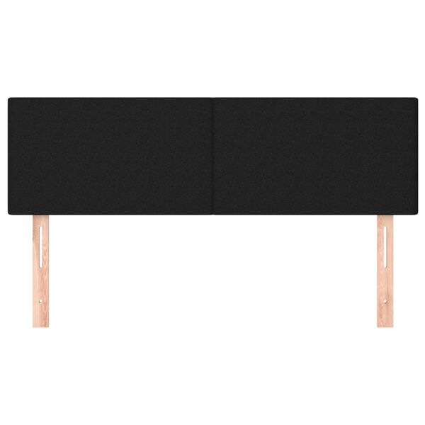vidaXL Headboards Black 144x5x78/88 cm Fabric