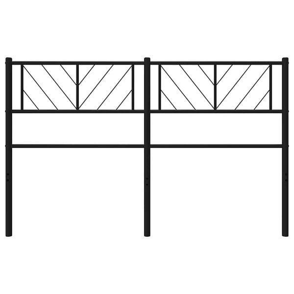 vidaXL Metal Replace Headboard Black 135 cm