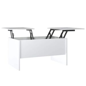 vidaXL Coffee Table High Gloss White 80x50x42,5 cm Engineered Wood