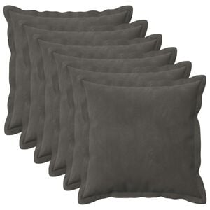 vidaXL Cushion with Pillow HOUTEN 6 pcs Dark Grey Velvet