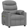vidaXL Massage Chair Light Grey Fabric