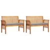 vidaXL 5 Piece Outdoor Dining Set with Cushions Solid Wood Acacia