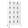 vidaXL Locker Cabinet | White | Steel | Large | Locker Cabinet | Rectangular
