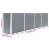 vidaXL Raised Garden Bed 320x40x77 cm Galvanised Steel Grey