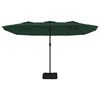 vidaXL Double-Head Parasol Green 449x265 cm
