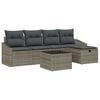 vidaXL Sofa Set 6 pcs Grey Poly Rattan