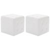 vidaXL Pouffe 2 pcs White 30x30x30 cm Faux Leather