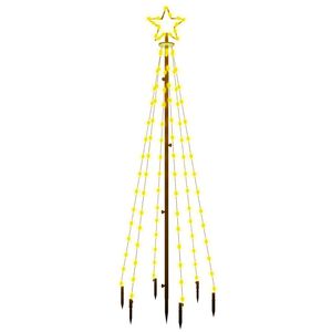 vidaXL Christmas Tree With Spike | Warm White | Powder-coated steel, copper, PVC