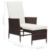 vidaXL 2 Piece Garden Lounge Set with Cushions Poly Rattan Brown