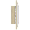 vidaXL LED Bathroom Mirror Sonoma Oak 100x8.5x37 cm Acrylic