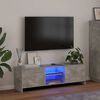 vidaXL TV Cabinet with LED Lights Concrete Grey 120x30x36 cm