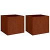 vidaXL Planters 2 pcs 32x30x29 cm Corten Steel