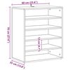 vidaXL Shoe Cabinet White 60x35x70 cm Engineered Wood