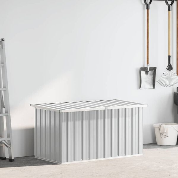 vidaXL Garden Storage Box Grey 129x67x65 cm