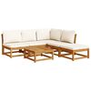 vidaXL 6 Piece Garden Lounge Set with Cushions Solid Wood Acacia