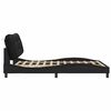 vidaXL Bed Frame without Mattress "Hvar" Black 137x190 cm Double Faux Leather