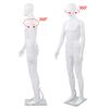 vidaXL Full Body Male Mannequin with Glass Base Glossy White 185 cm