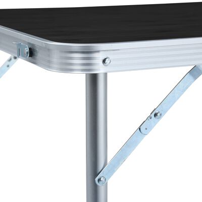 vidaXL Foldable Camping Table Grey Aluminium 120x60 cm