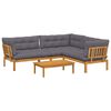 vidaXL 4 Piece Garden Pallet Sofa Units Solid Acacia Wood Natural