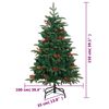 vidaXL Artificial Hinged Christmas Tree 150 LEDs & Ball Set 150 cm