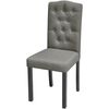 vidaXL Dining Chairs 4 pcs Grey Fabric