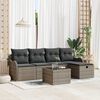 vidaXL Garden Sofa Set 6 pcs Grey 231 x 117 x 85 cm Poly rattan